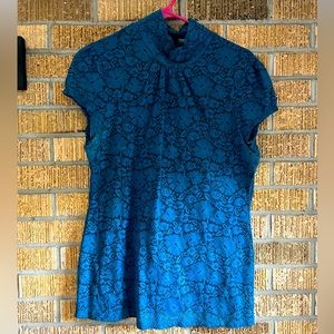 Lace Mock Turtleneck Top